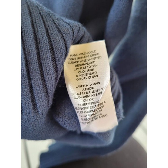 Tahari Blue/Green Pullover 1/4 Zip Sweater Size S - Picture 7 of 8